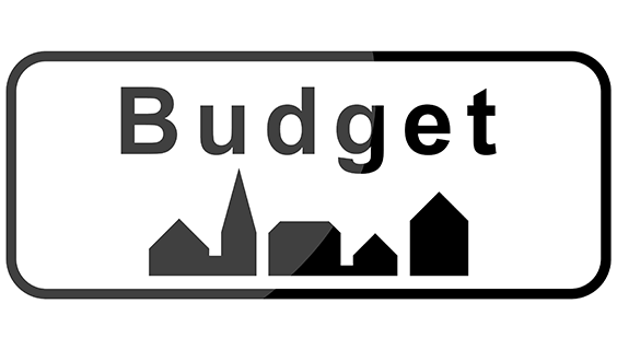 Budget skilt